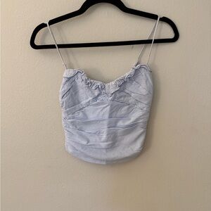 Zara Purple Ruched Camisole Top